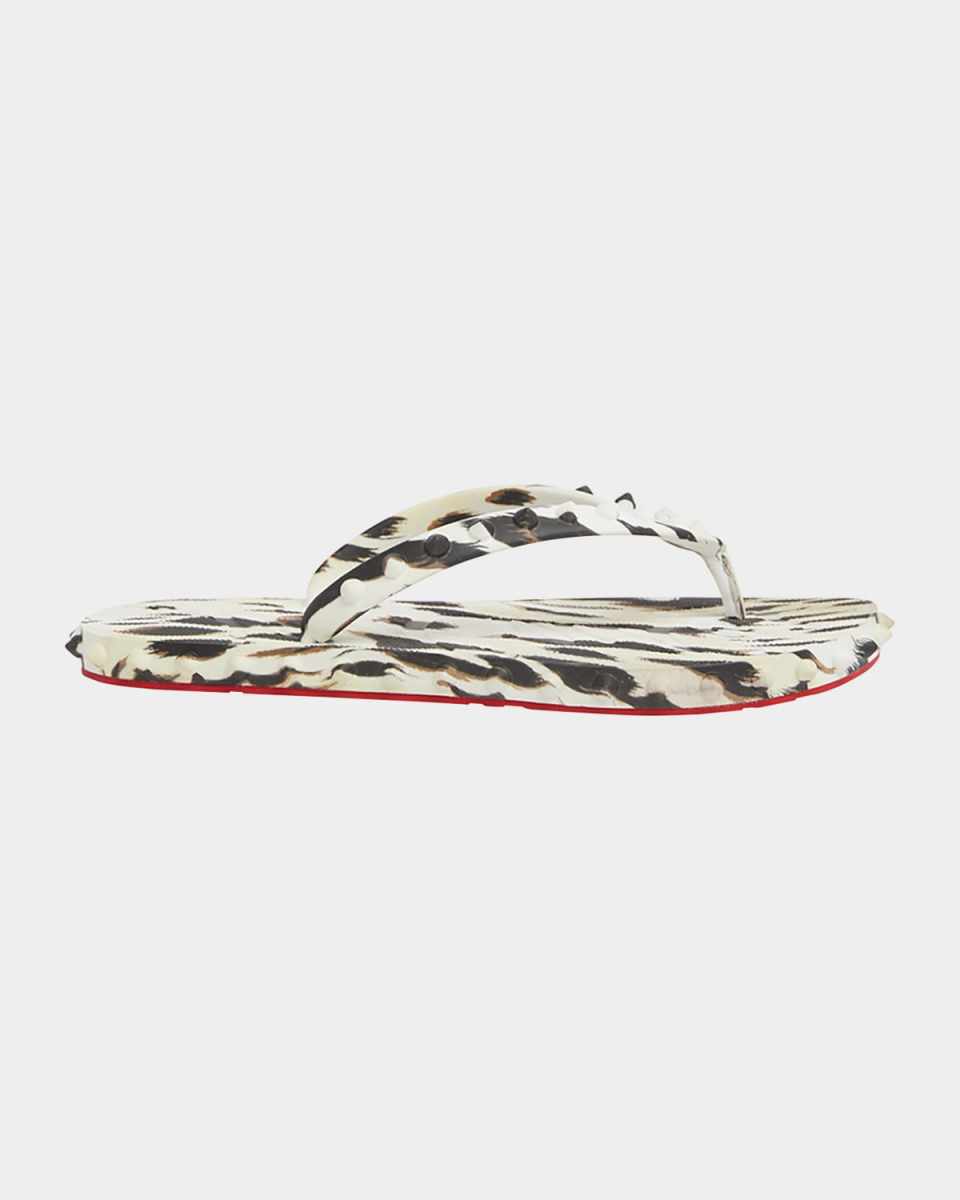 Loubi Donna Spike Red Sole Flip Flops